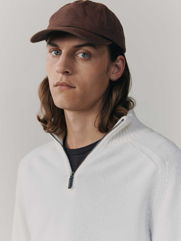 Mens Architect Zip Cashmere Sweater Frost | Begg x Co