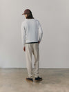 Mens Architect Zip Cashmere Sweater Frost | Begg x Co