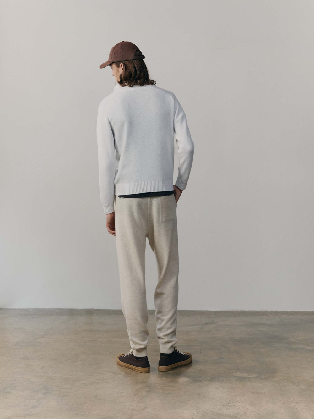Mens Architect Zip Cashmere Sweater Frost | Begg x Co