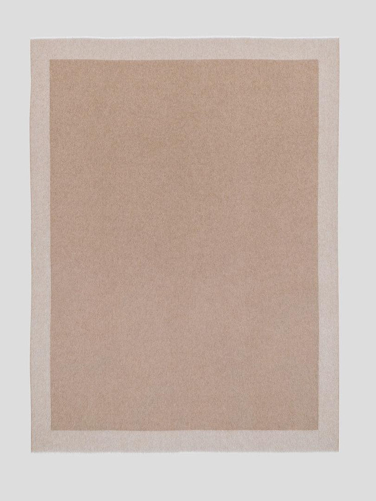 Arran Border Cashmere Blanket White Natural - Begg x Co