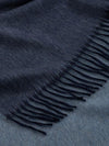 Arran Reversible Cashmere Throw Navy Bluejean - Begg x Co