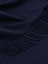  Arran Plain Navy Cashmere Throw - Begg x Co