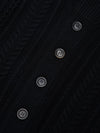 Mens Aspen Black Cashmere Knitted Cardigan - Begg x Co