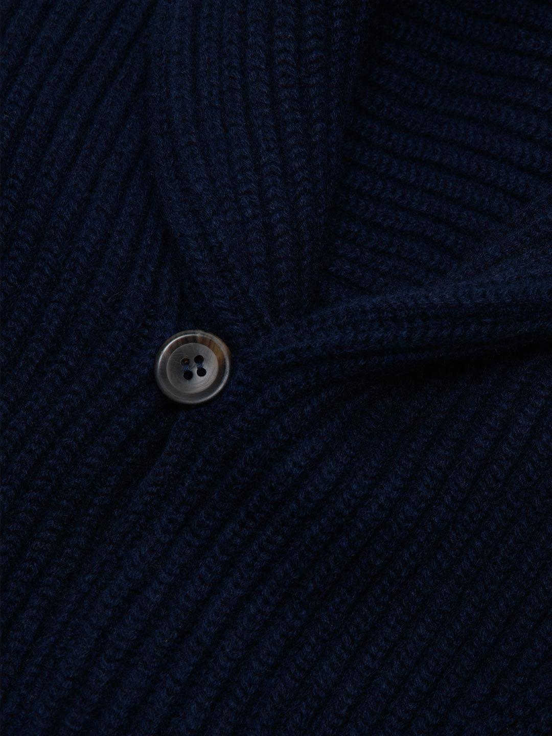Aspen Navy Cable Knit Cashmere Cardigan - Begg x Co