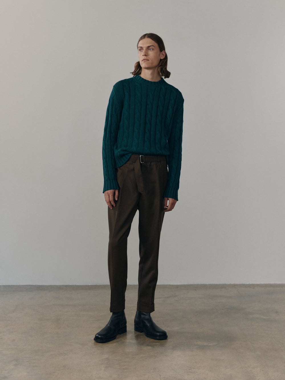 Mens Jagger Cashmere Knitted Sweater Rich Green | Begg x Co