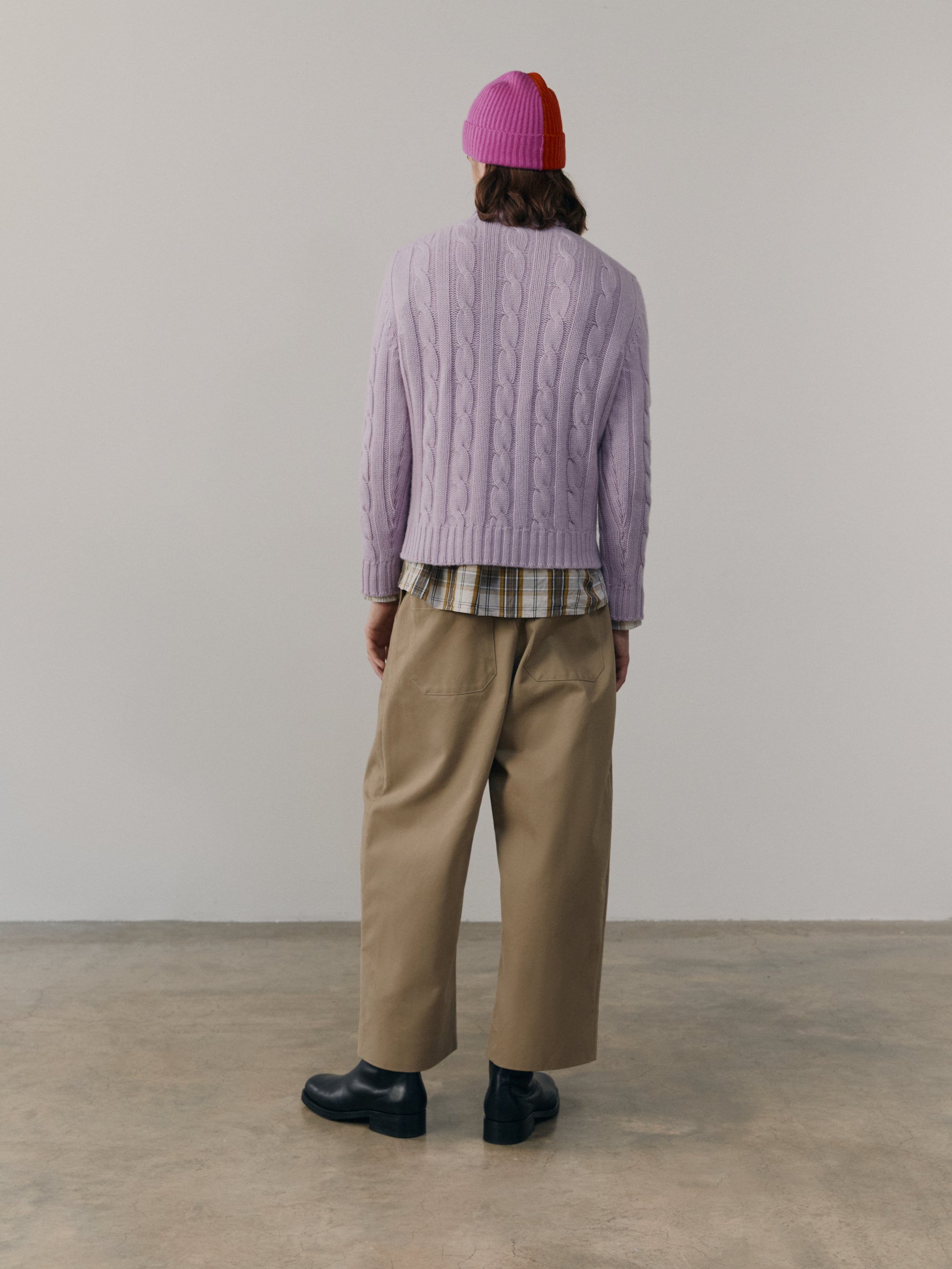 Mens Jagger Cashmere Knitted Sweater Stone Rose | Begg x Co