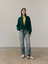 Womens Mini Yacht Cashmere Cardigan Rich Green | Begg x Co