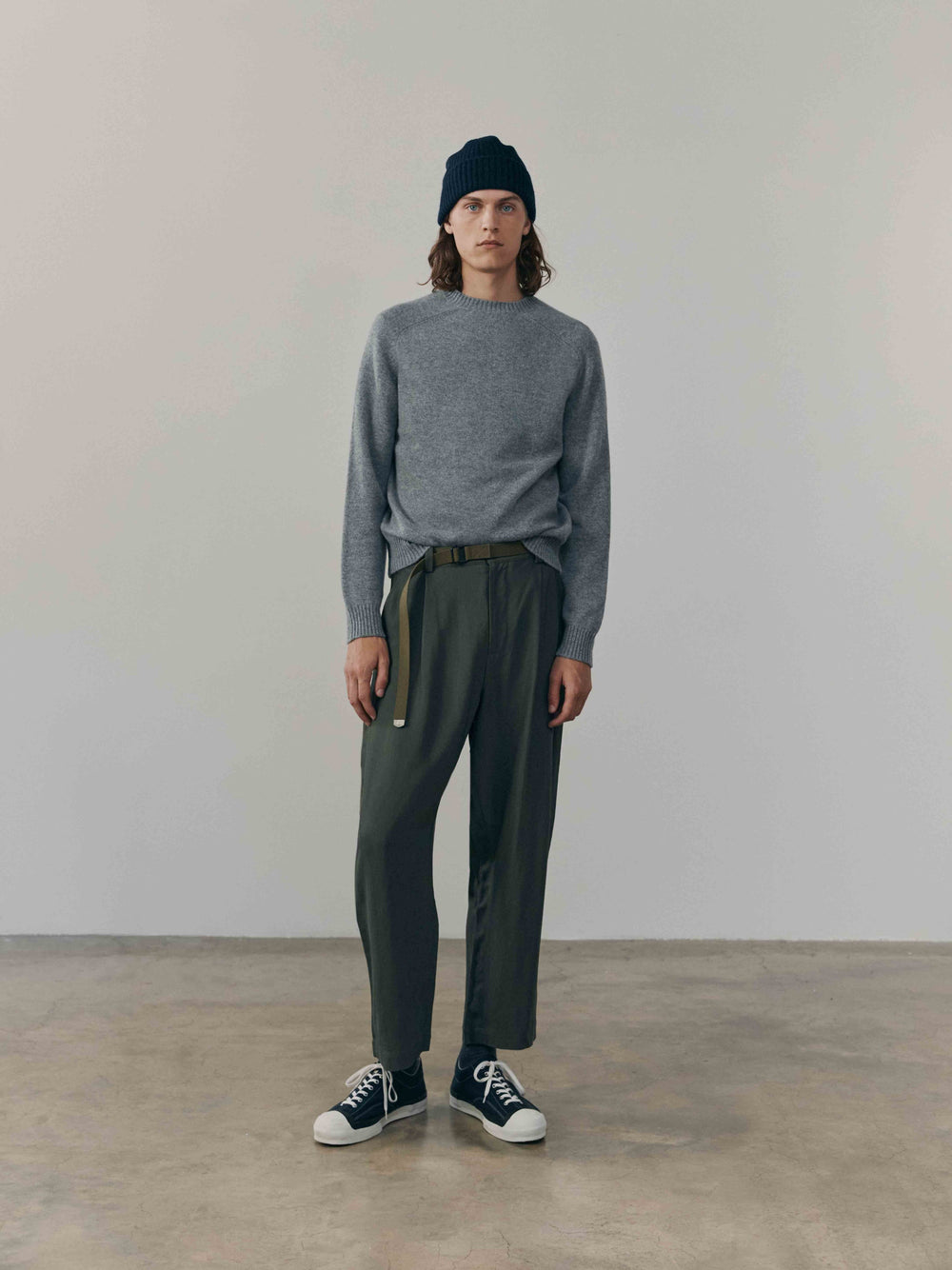 Mens Shadow Cashmere Crewneck Sweater City | Begg x Co