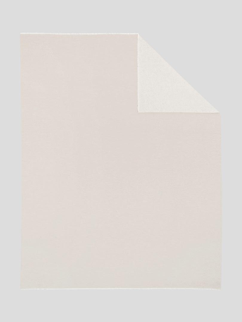 Vale Reversible White Stone Lambswool Cashmere Throw - Begg x Co