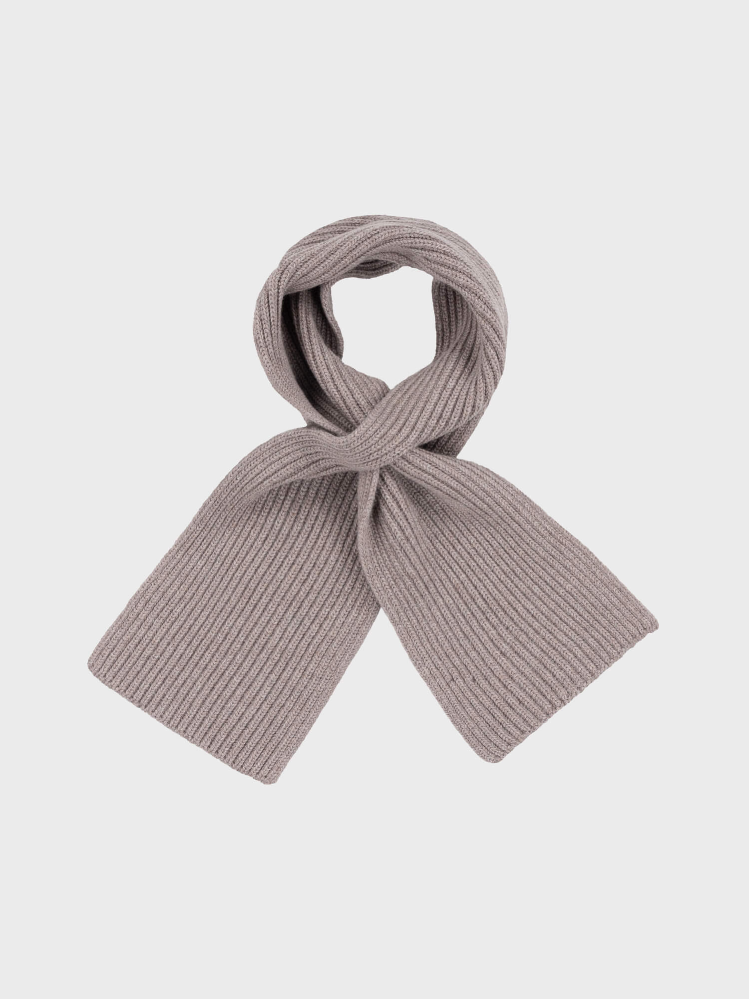 Bertie Lynx Grey Mens Cashmere Knitted Scarf - Begg x Co