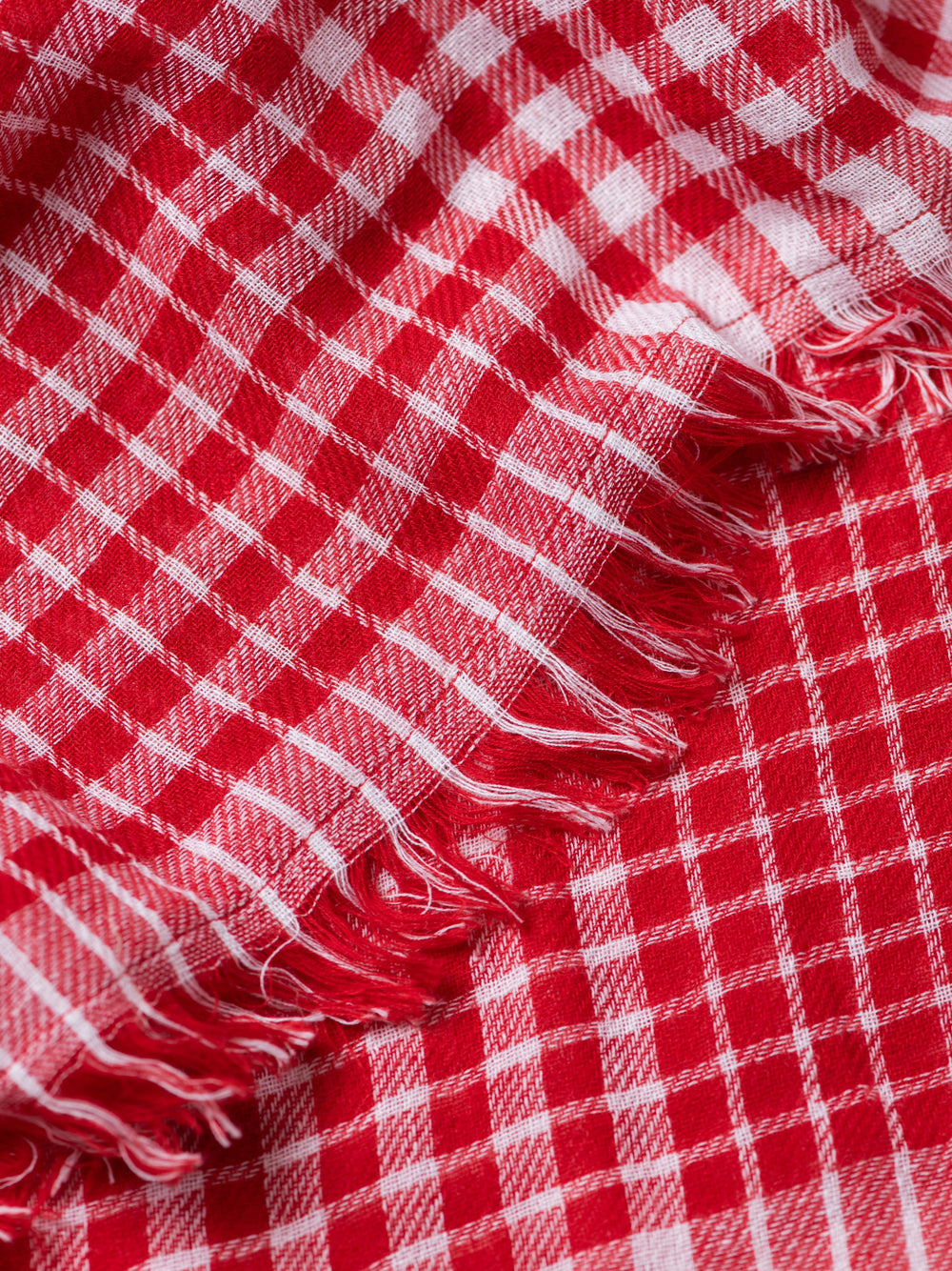 Men's Washed Cottlea Gordy Bandana Cotton Linen Scarf Ruby White | Begg x Co