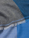Men's Fiji Heggie Cashmere Cotton Linen Silk Scarf Navy Blue | Begg x Co
