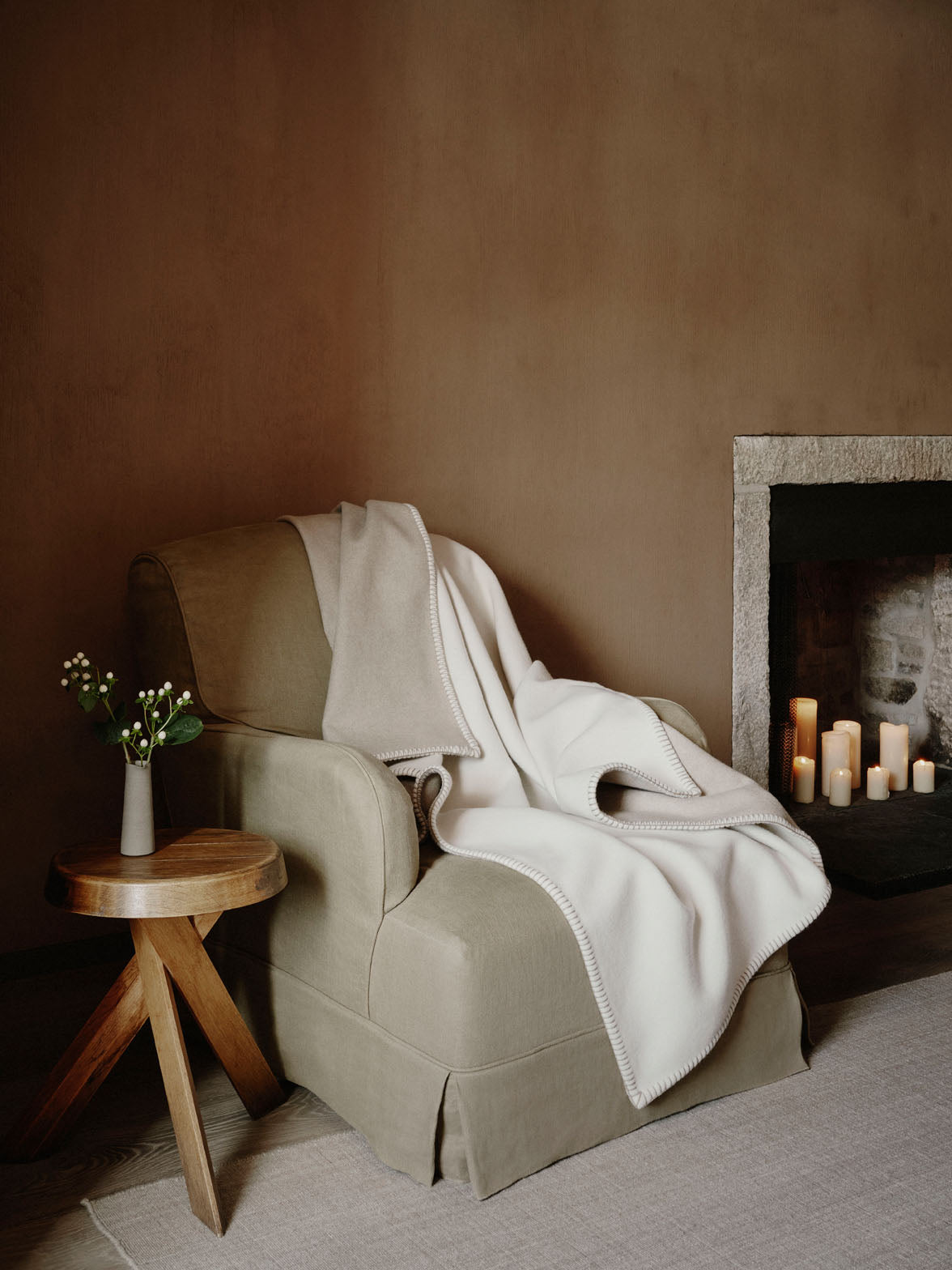 Filt Ecru Natural Lambswool Cashmere Throw | Begg x Co