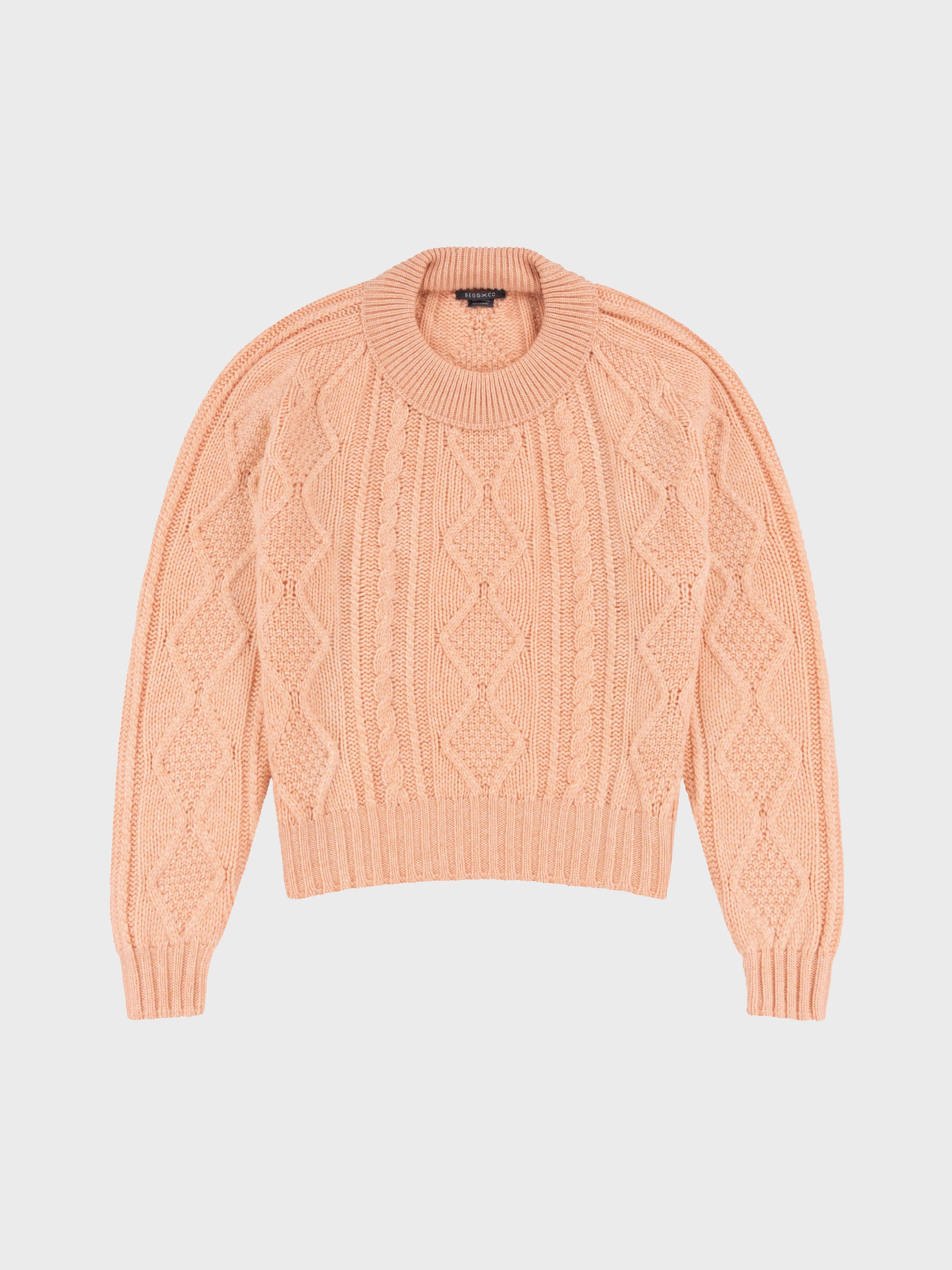 begg & co Womens Fionn Calendula Pink Cashmere Sweater - Begg x Co