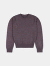 Purple cashmere sweater on a light gray background