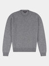 Gray cashmere sweater on a light gray background