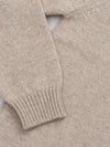 Womens Hepburn Crew Knitted Cashmere Sweater Natural Melange | Begg x Co