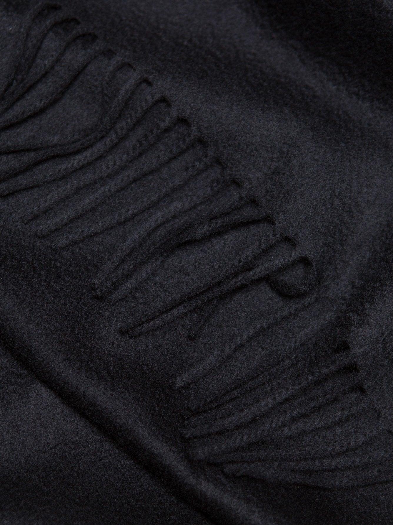 Arran Plain Men's Cashmere Small Scarf Black | Begg x Co