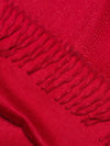 Arran Plain Mens Cashmere Scarf Carmine Detail | Begg x Co