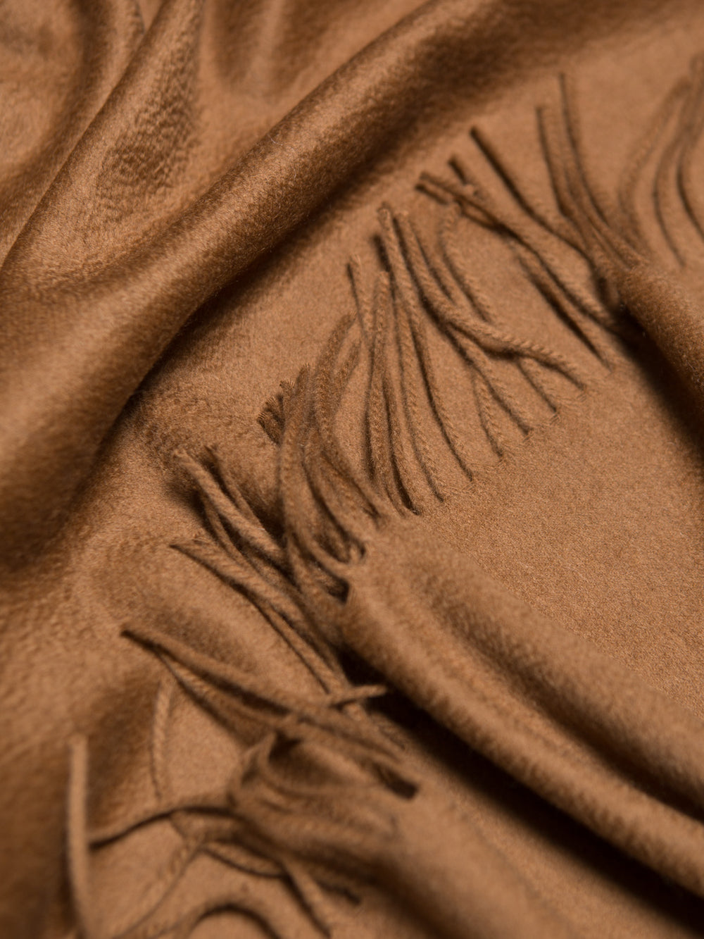 Arran Plain Womens Cashmere Stole Vicuna Detail | Begg x Co