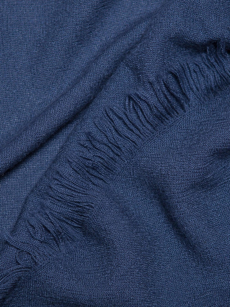 Kishorn Womens Washed Cashmere Scarf Indigo - Begg x Co 