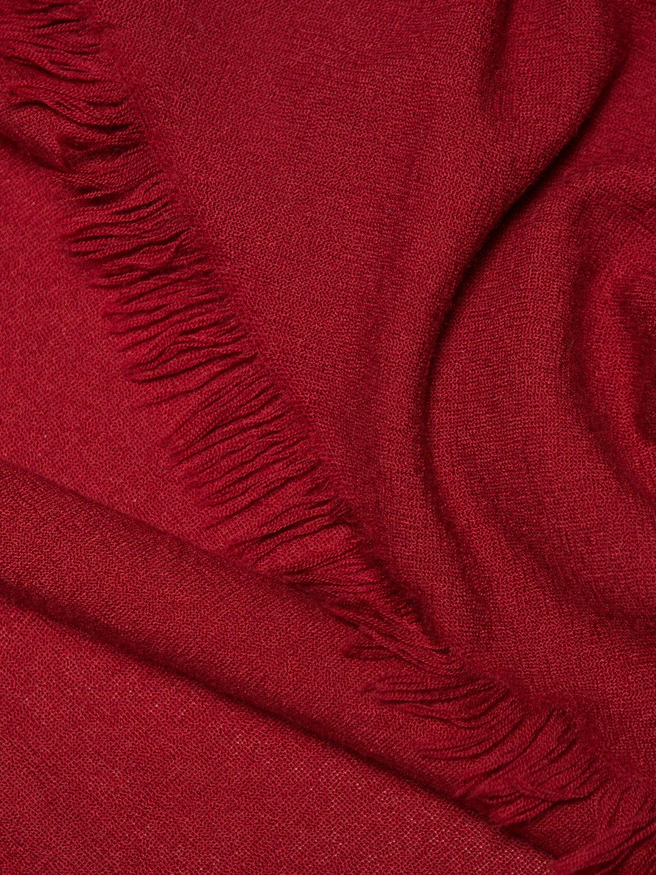 Kishorn Washed Plain Washed Mens Cashmere Scarf Red | Begg x Co