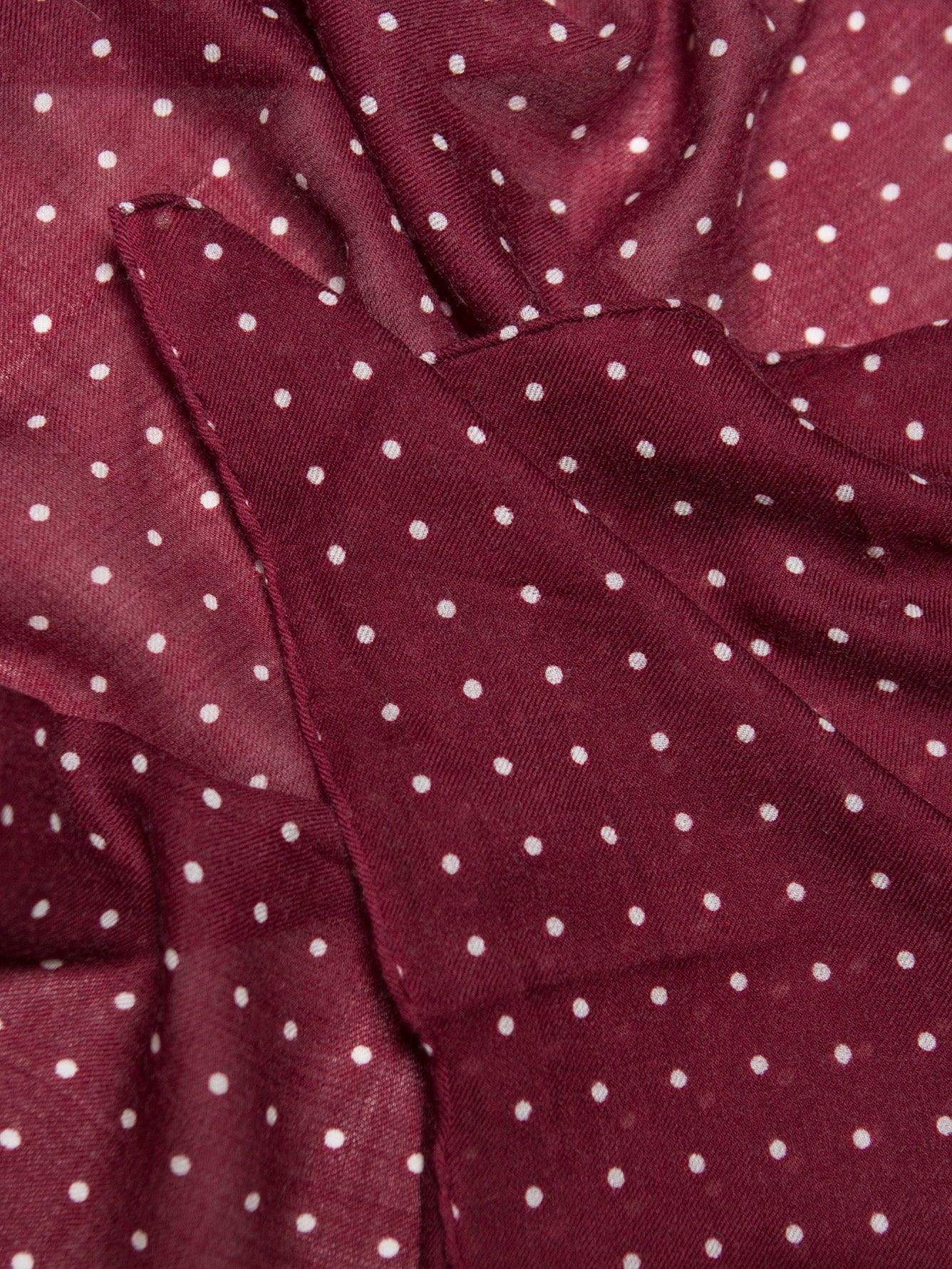 Wispy Hanover Womens Cashmere Square Scarf Burgundy White | Begg x Co