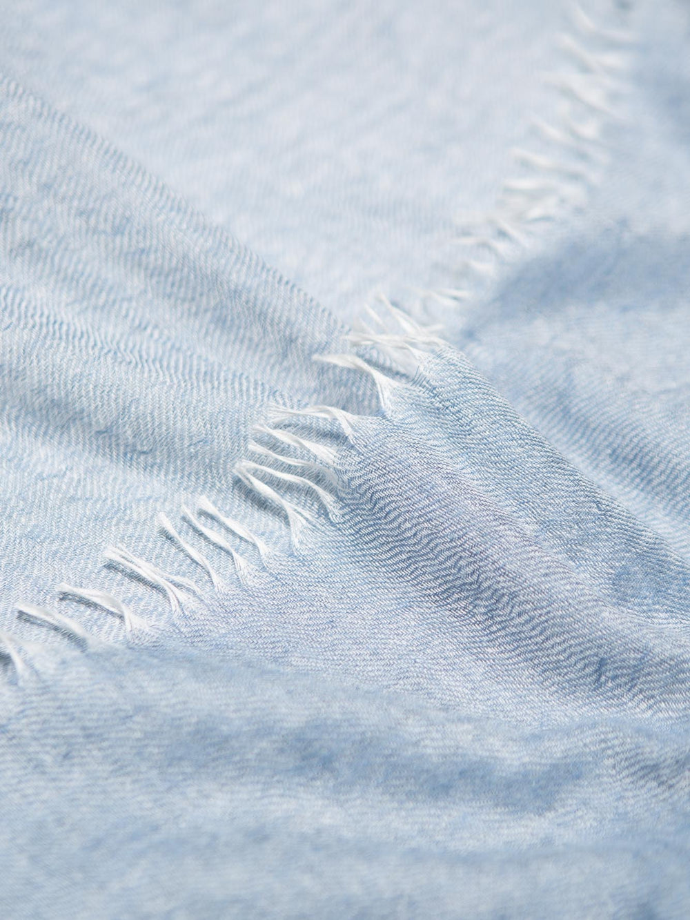 Staffa Mens Cashmere Silk Scarf Summer Blue | Begg x Co