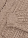 Womens Iona Coat Cashmere Knitted Cardigan Brown Undyed | Begg x Co