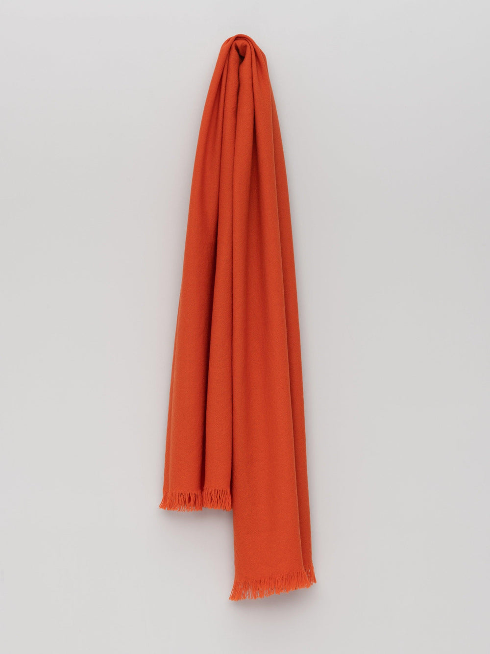 Women's Kishorn Washed Plain Lightweight Cashmere Scarf Chilli | Begg x Co