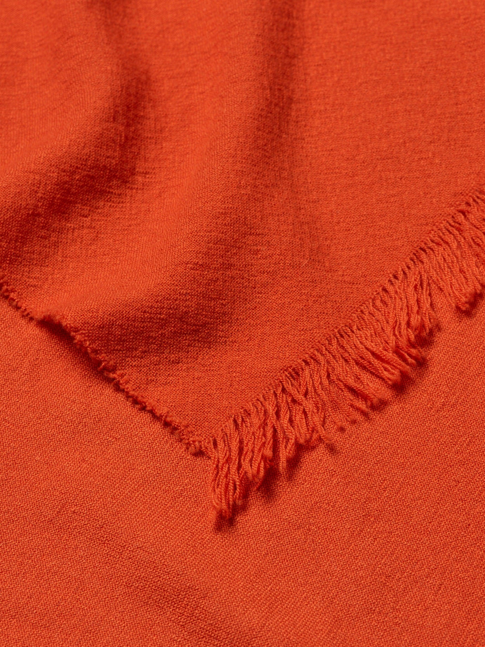 Women's Kishorn Washed Plain Lightweight Cashmere Scarf Chilli | Begg x Co