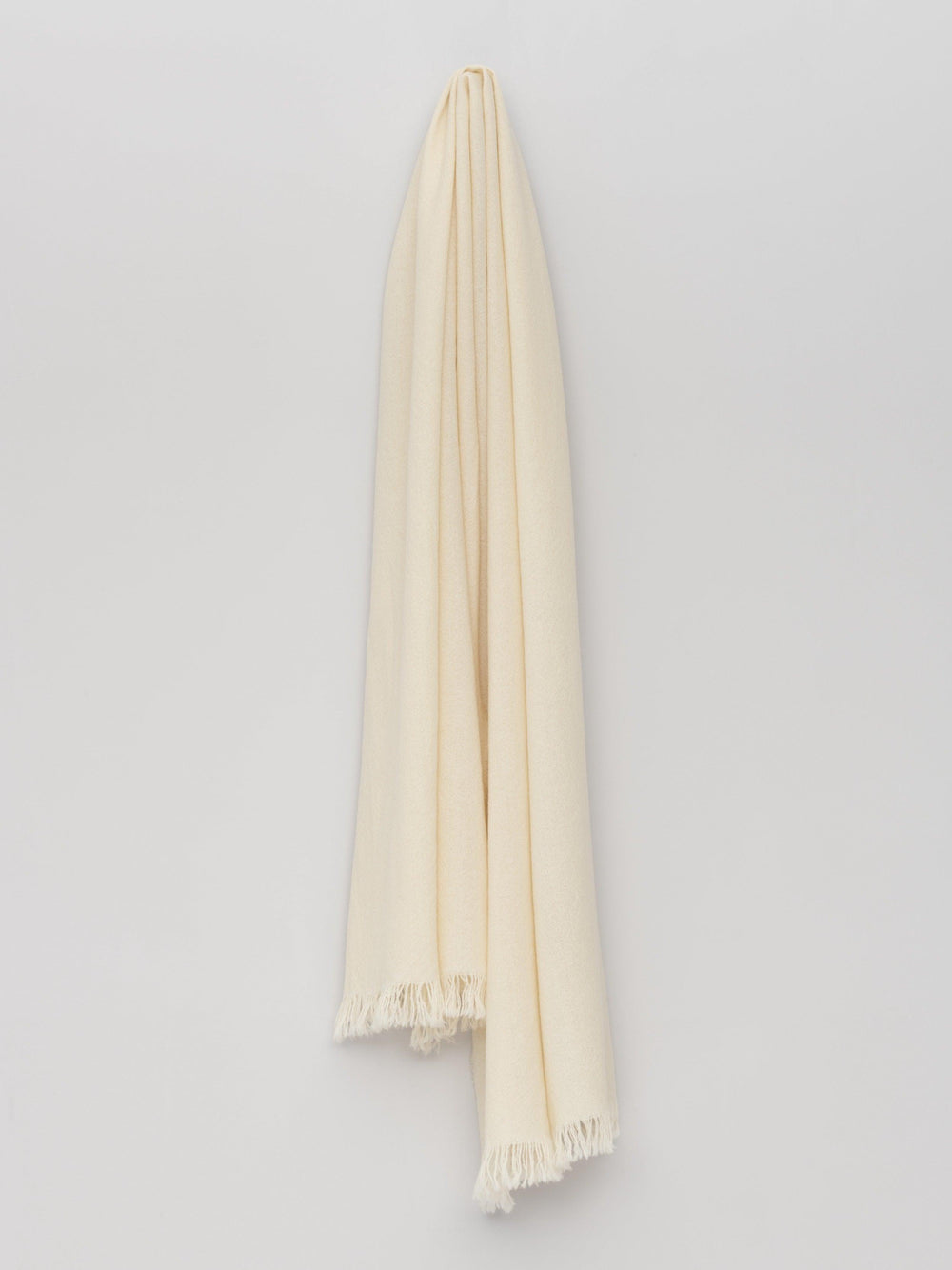 Women's Kishorn Washed Plain Lightweight Cashmere Scarf Pearl | Begg x Co