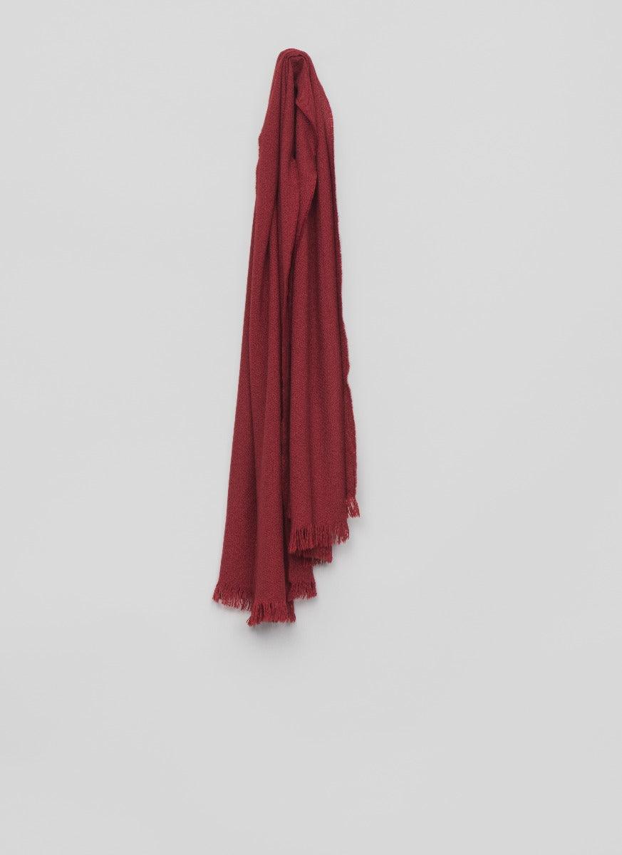 Kishorn Washed Plain Washed Mens Cashmere Scarf Red | Begg x Co