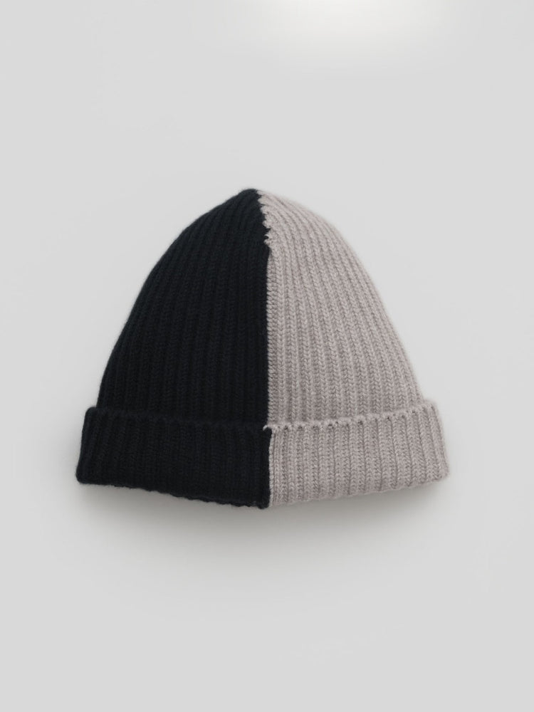 Cashmere Bi-colour Beanie by Begg x Co