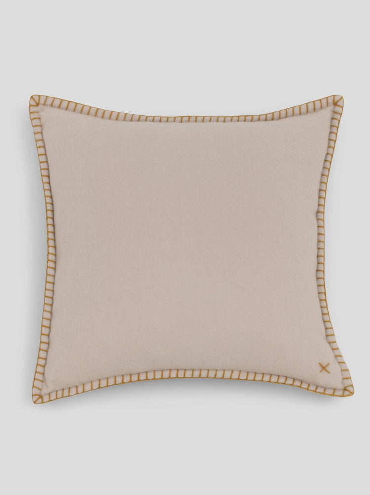 Lewis Cashmere Cushion Oyster Gold | Begg x Co