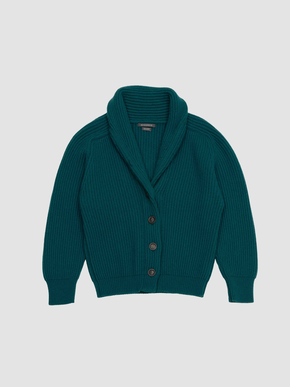 Womens Mini Yacht Cashmere Cardigan Rich Green | Begg x Co