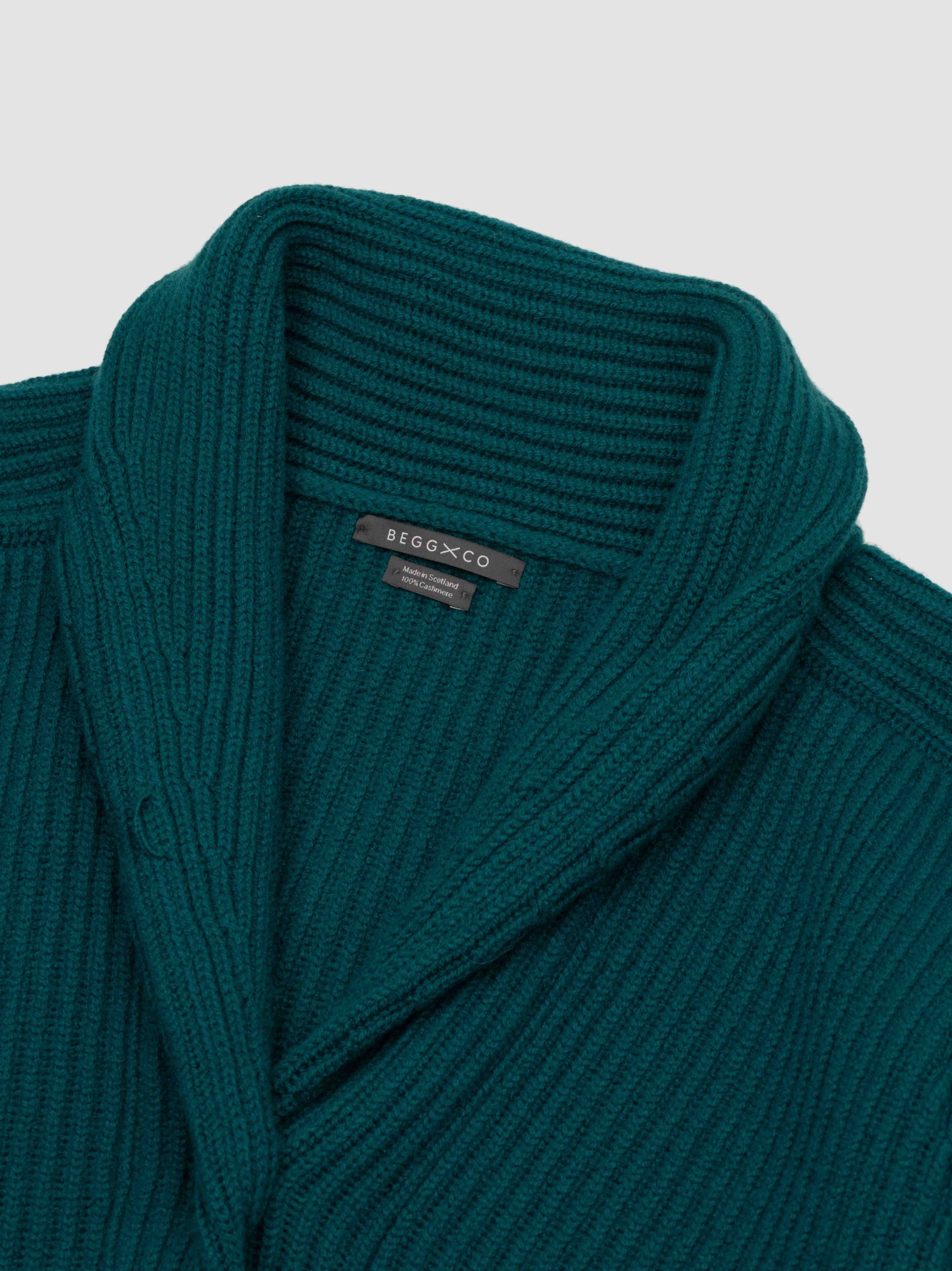 Womens Mini Yacht Cashmere Cardigan Rich Green | Begg x Co