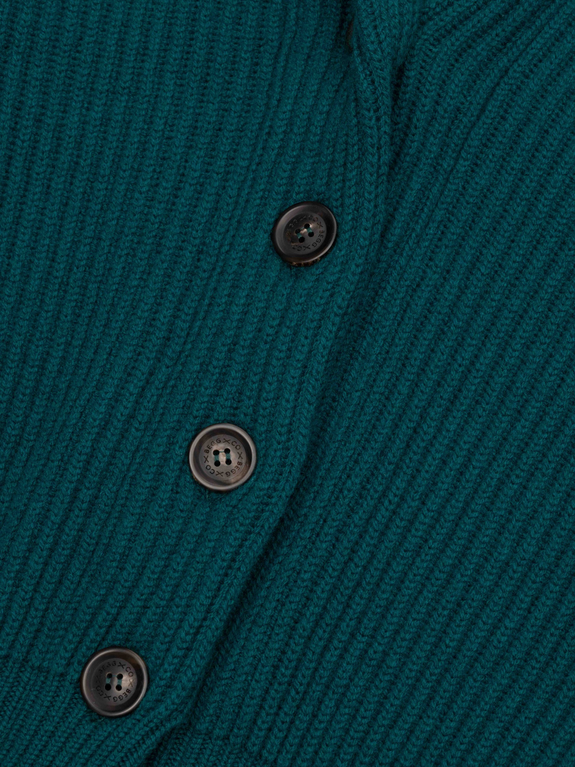 Womens Mini Yacht Cashmere Cardigan Rich Green | Begg x Co