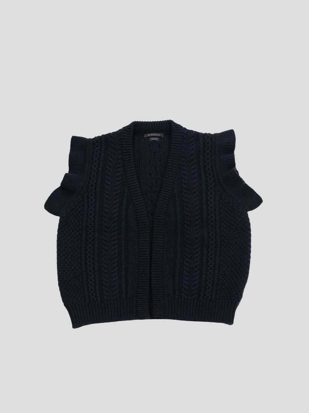 Womens Nico Cashmere Knitted Waistcoat Siberian Grey | Begg x Co