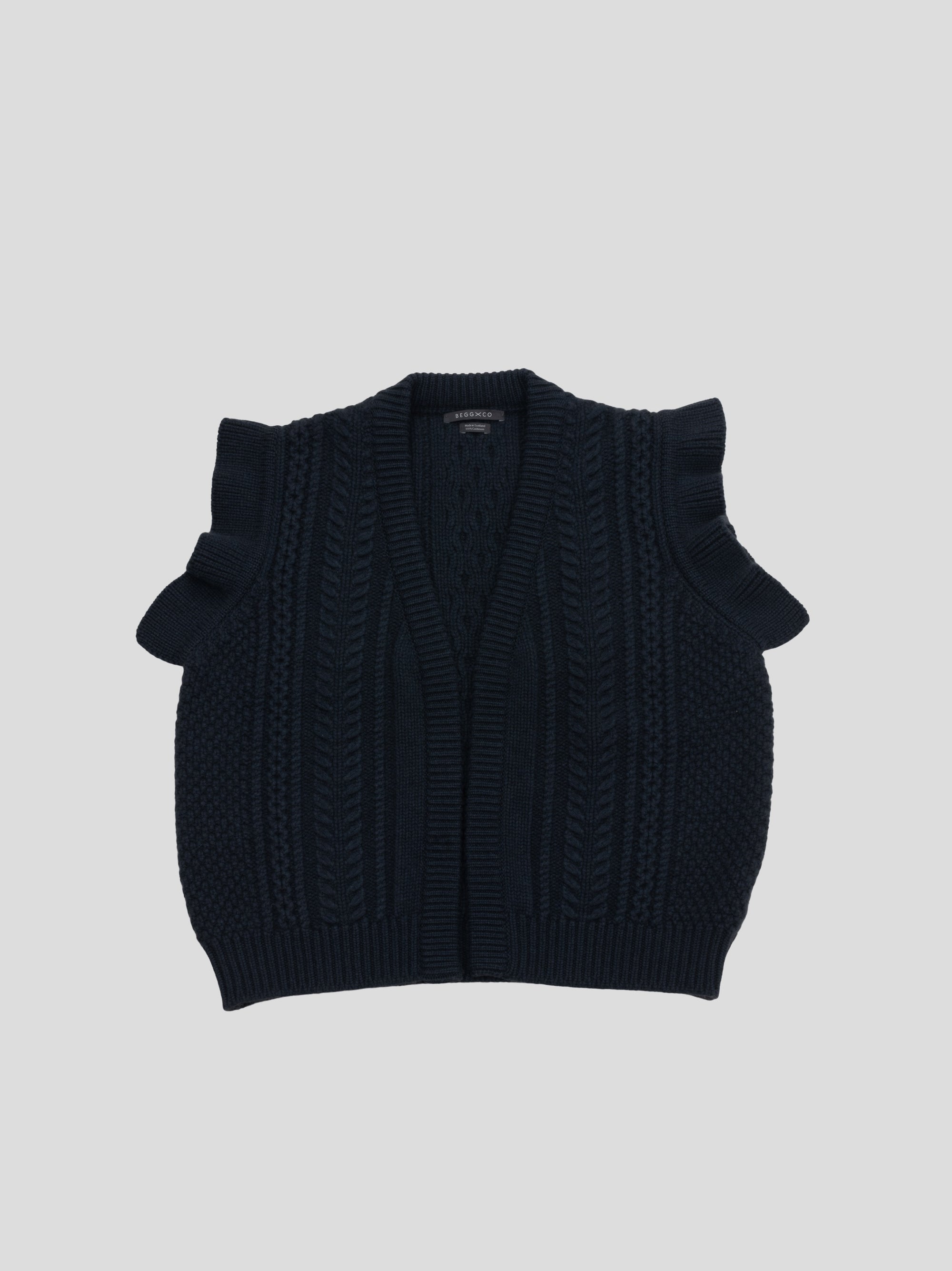 Womens Nico Cashmere Knitted Waistcoat Siberian Grey | Begg x Co