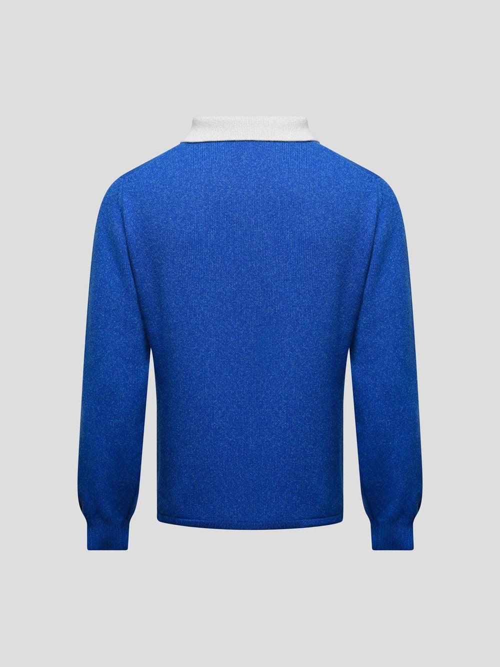 Mens Player Shirt Knitted Cashmere Polo Azurite - Begg x Co