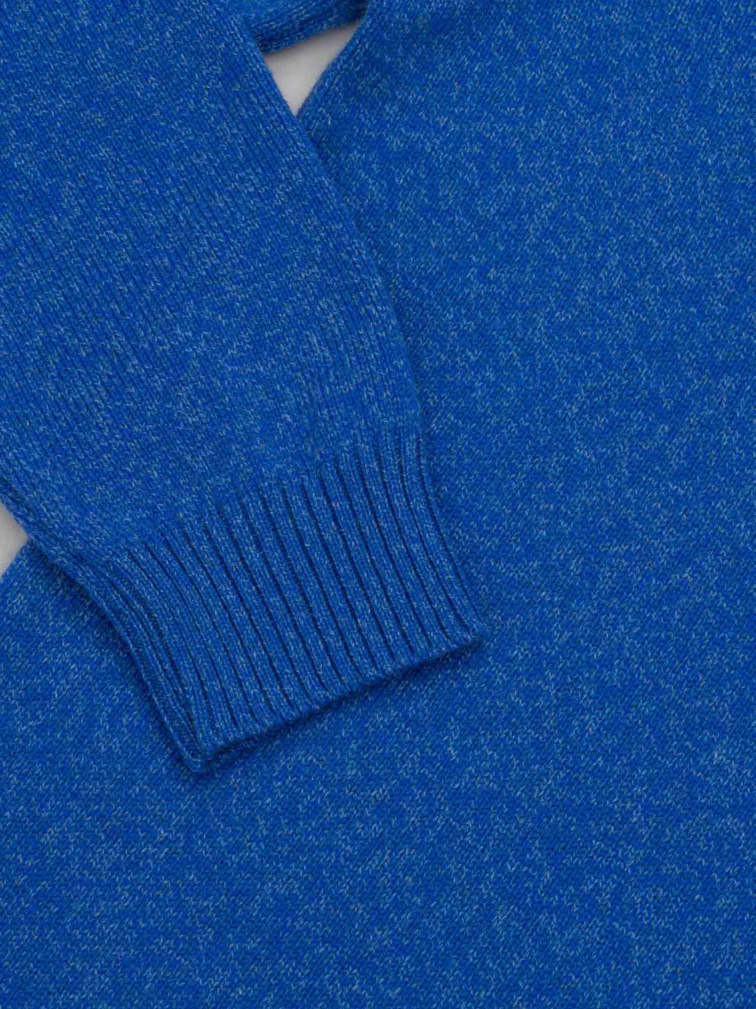 Mens Player Shirt Knitted Cashmere Polo Azurite - Begg x Co