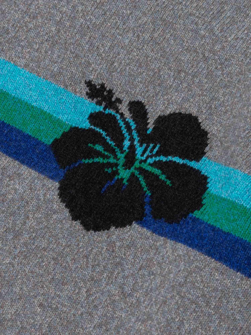 Mens Rip Tide Knitted Cashmere Polo Storm Sky Multi - Begg x Co