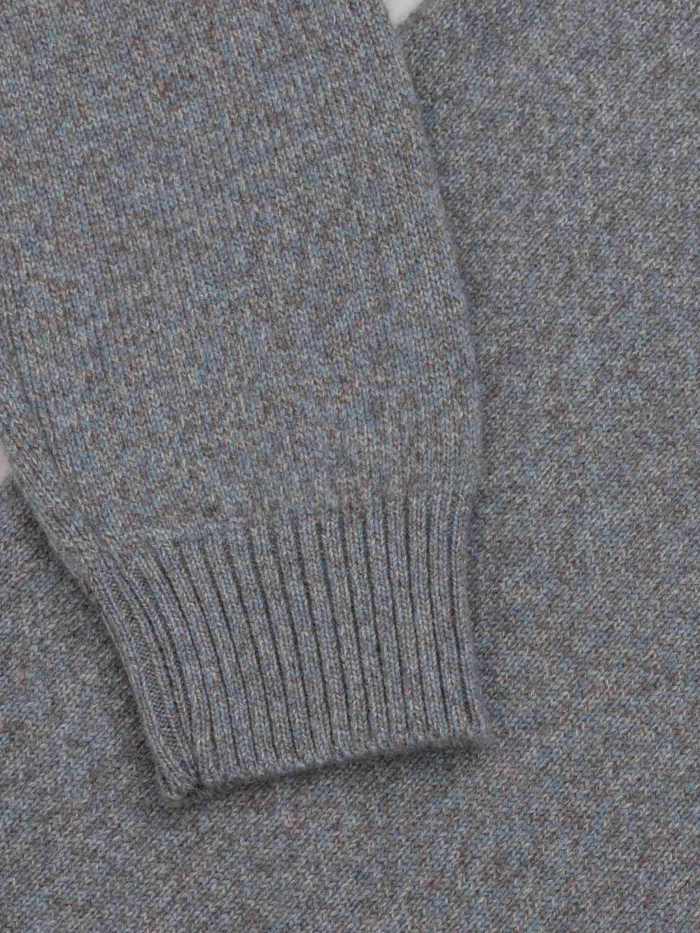 Mens Rip Tide Knitted Cashmere Polo Storm Sky Multi - Begg x Co