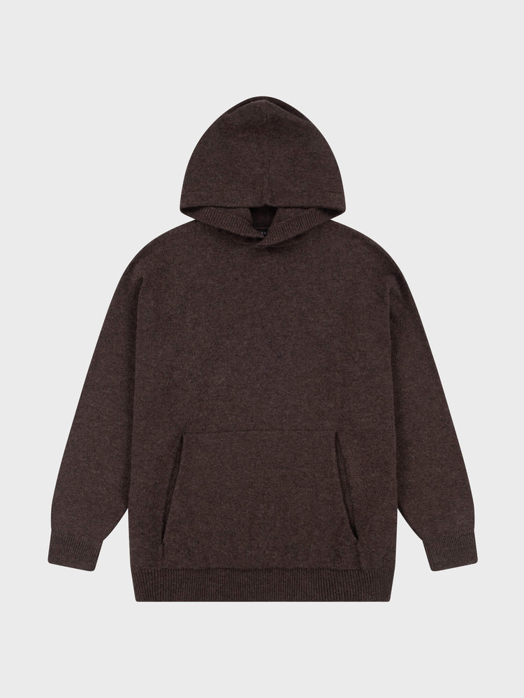 Brown hoodie on a light gray background