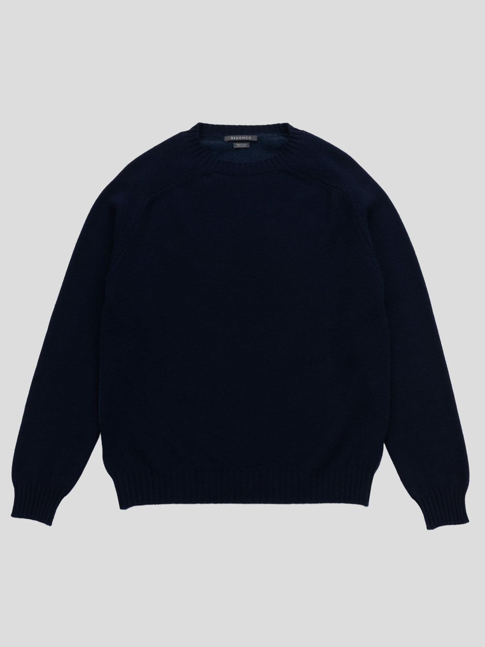 Mens Shadow Cashmere Crewneck Sweater Night Sky | Begg x Co