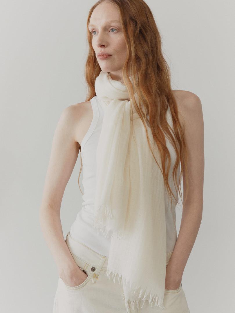 White silk scarf womens hotsell