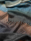 Women's Staffa Arizona Cashmere Silk Scarf Dark Teal Rust - Begg x Co