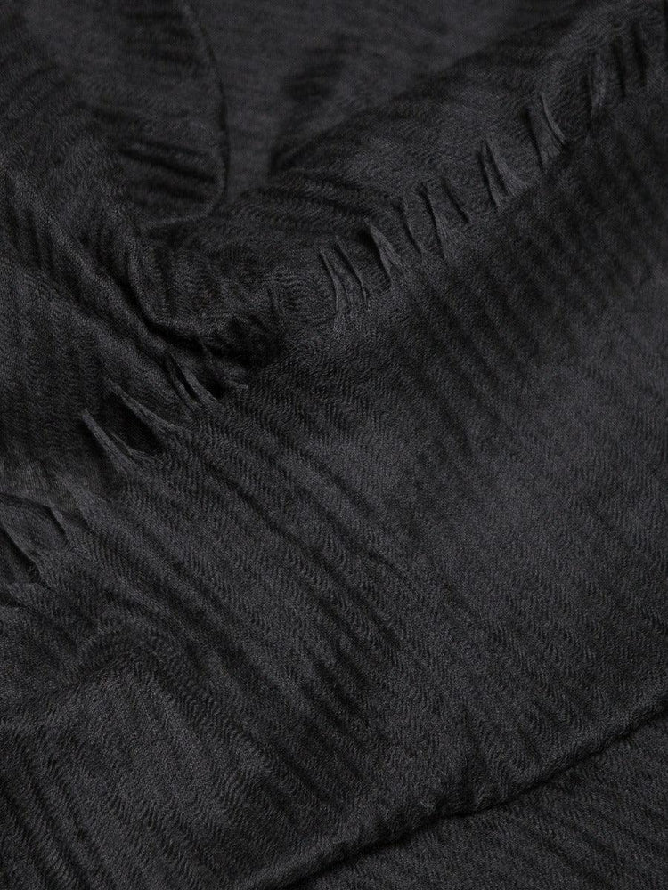Staffa Womens Cashmere Silk Scarf Black | Begg x Co