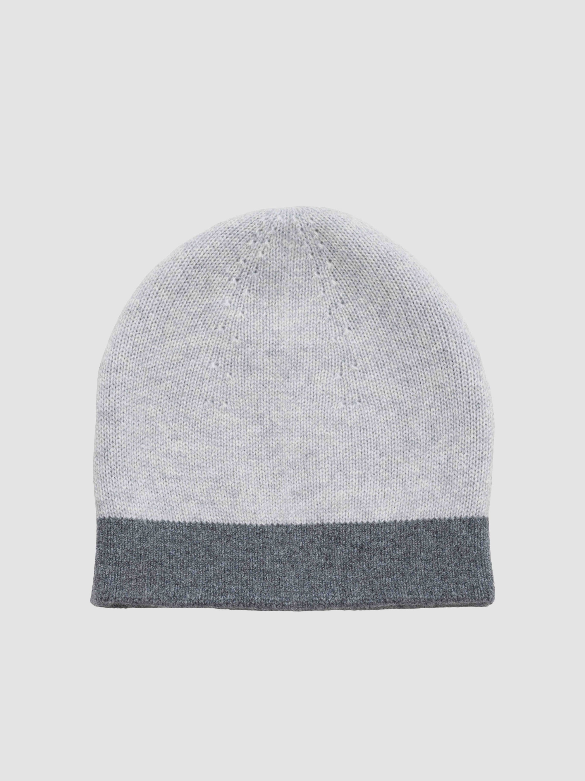 Women's Switch Cashmere Knitted Beanie Feather Grey | Begg x Co